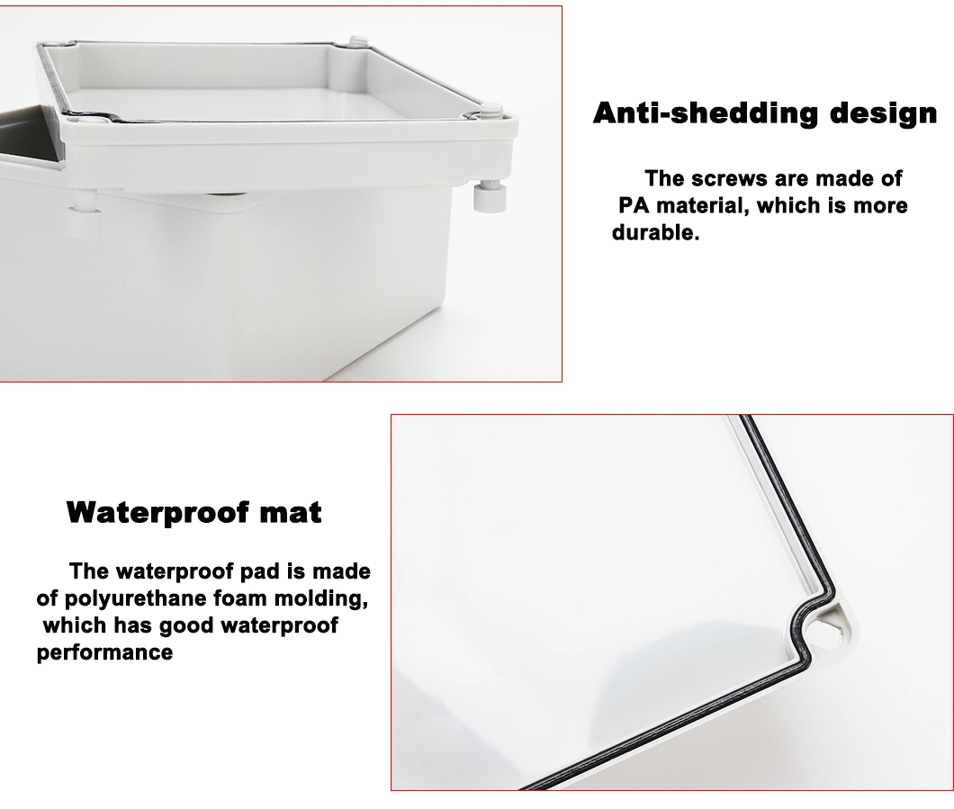 Водонепроницаемый корпус для улицы, пластиковая коробка, чехол для электронного проекта, водонепроницаемая распределительная коробка для электроники 125*125*75 мм