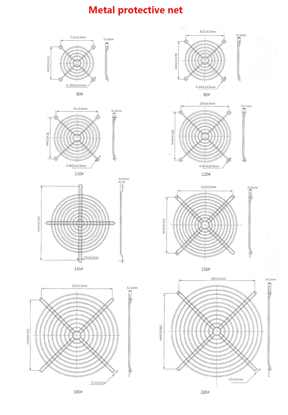 Защитный фильтр вентилятора 110 мм * 110 мм из АБС-пластика черный пылевой фильтр