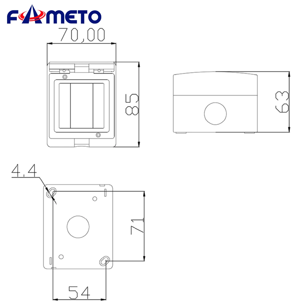 Наружный водонепроницаемый переключатель One Bit Wall Switch 20A IP55