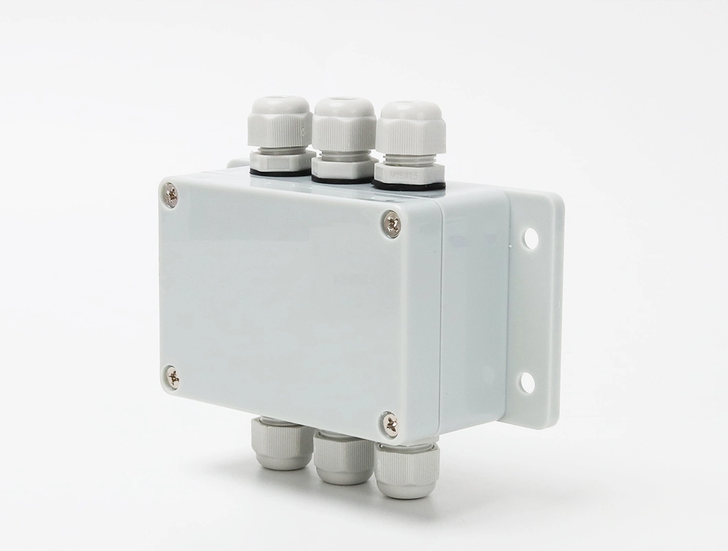 一进一出端子防水接线盒 100*68*50mm 安装耳 ABS IP67 Tb1508 铜