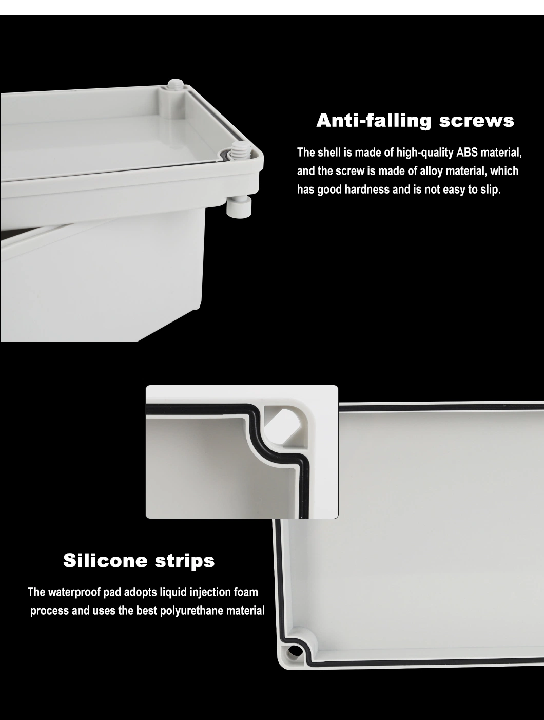 На открытом воздухе водоустойчивая распределительная коробка 65*55*50мм АБС-пластик ИП67 Прямые продажи с фабрики