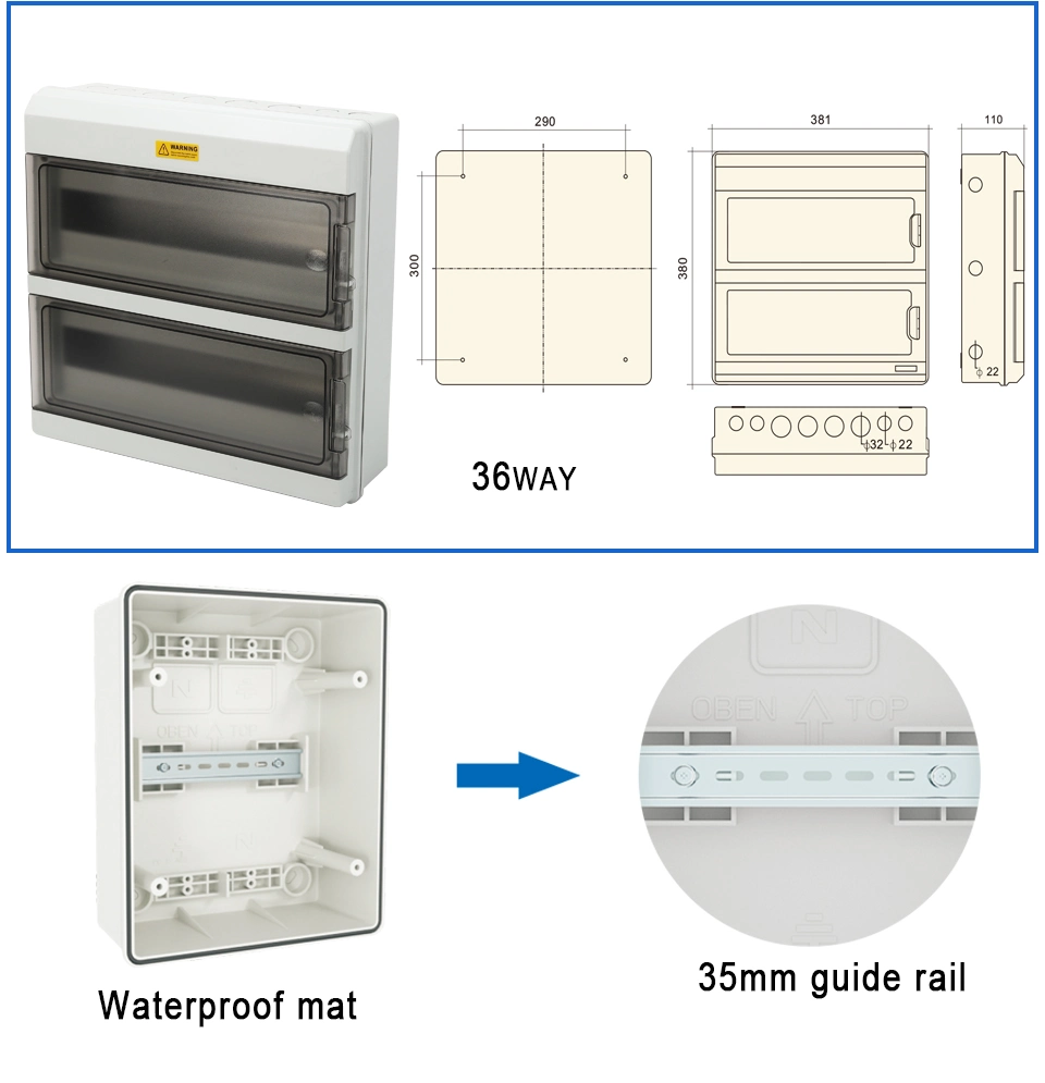 Пластиковая распределительная коробка At4way IP67, наружная водонепроницаемая фотоэлектрическая проводка, противопожарная защита ПК